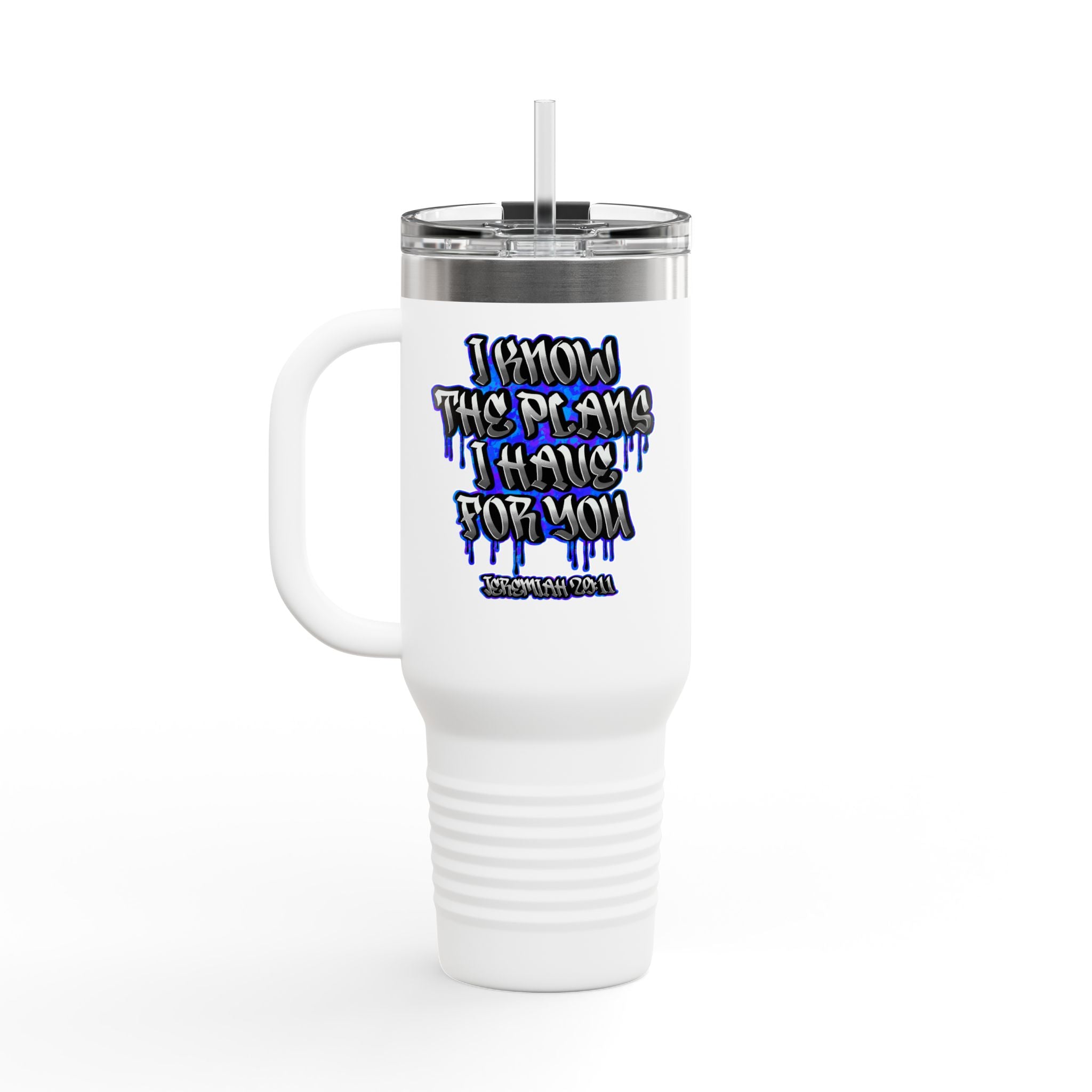 Travel Mug - "I Know The Plans I Have For You" Inspirational 40oz Insulated Tumbler