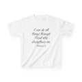 Kids Tee — "I Can Do All Things Through Christ" Bible Verse Christian Shirt