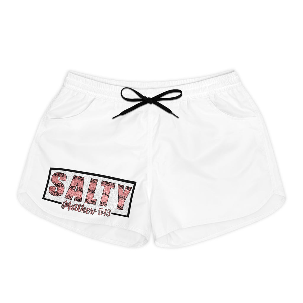 Salty Matthew 5:13 Floral Women's Casual Shorts — Beachy Faith Graphic Shorts
