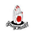 Pray Harder Kiss-Cut Sticker — Red Rose Praying Hands Vinyl Sticker