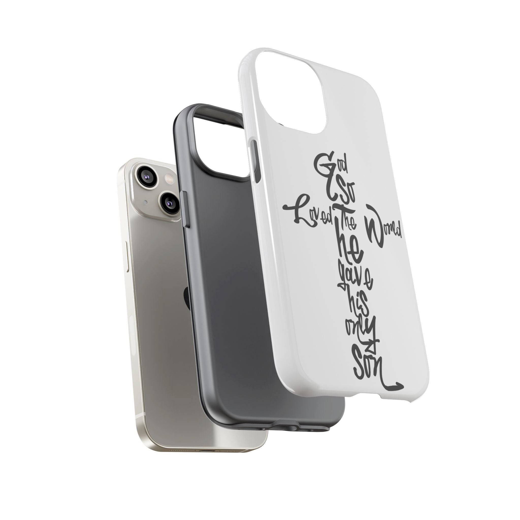 John 3:16 Bible Verse Christian Cross Phone Case — “God So Loved the World He Gave His Only Son”
