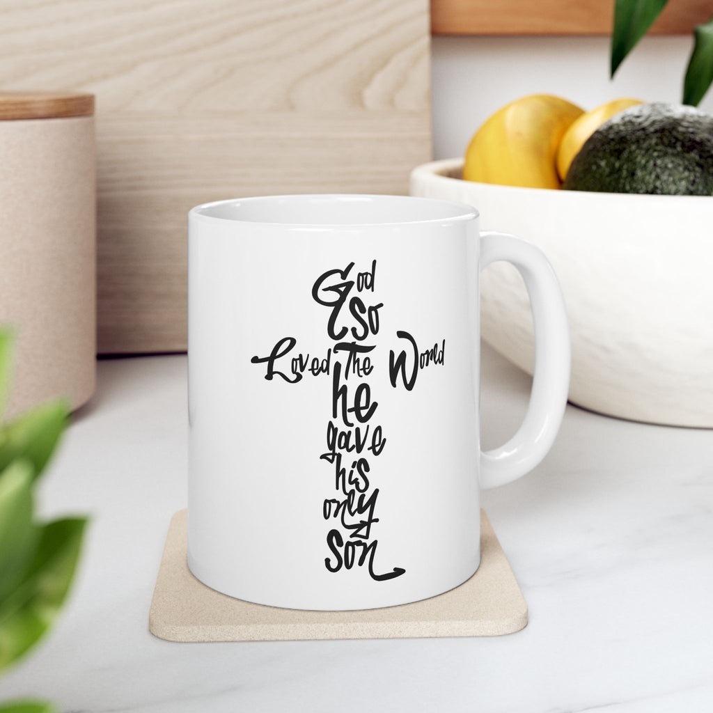 John 3:16 Bible Verse Christian Coffee Cup (11oz & 15oz)