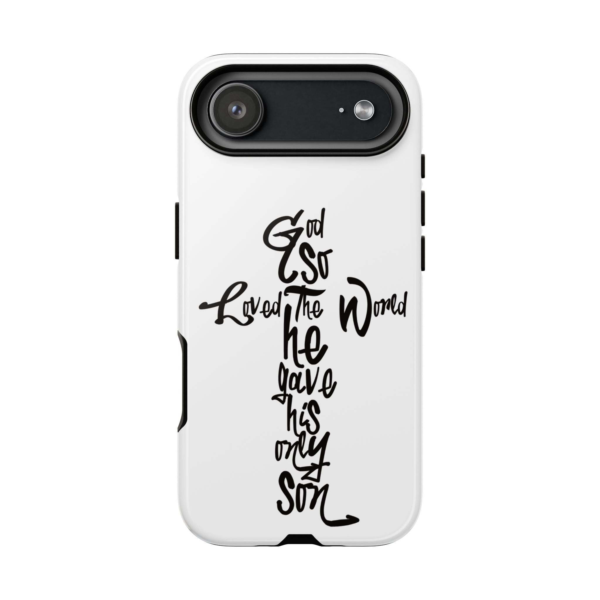 John 3:16 Bible Verse Christian Cross Phone Case — “God So Loved the World He Gave His Only Son”