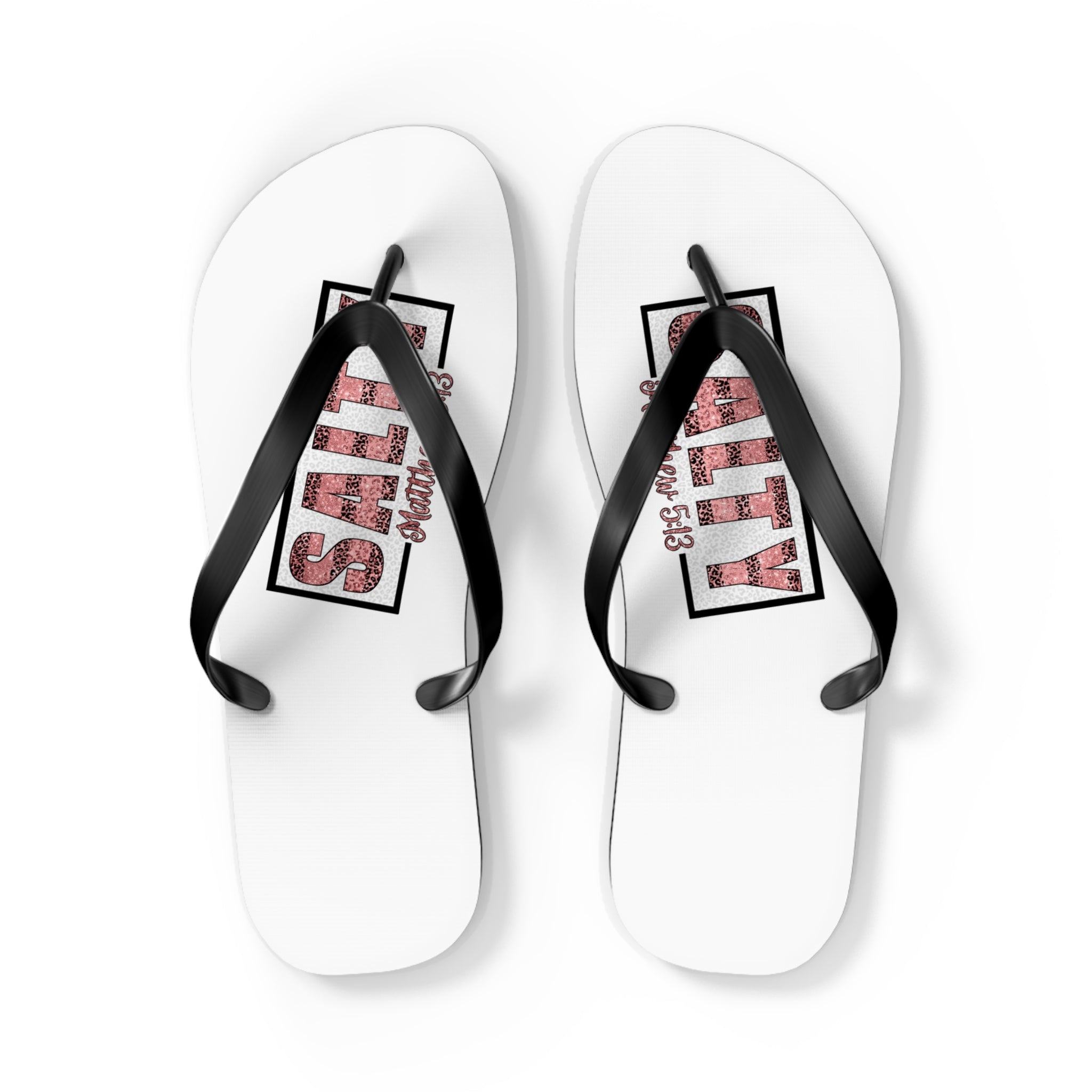 Flip Flops - Salty Bible Verse Graphic Sandals