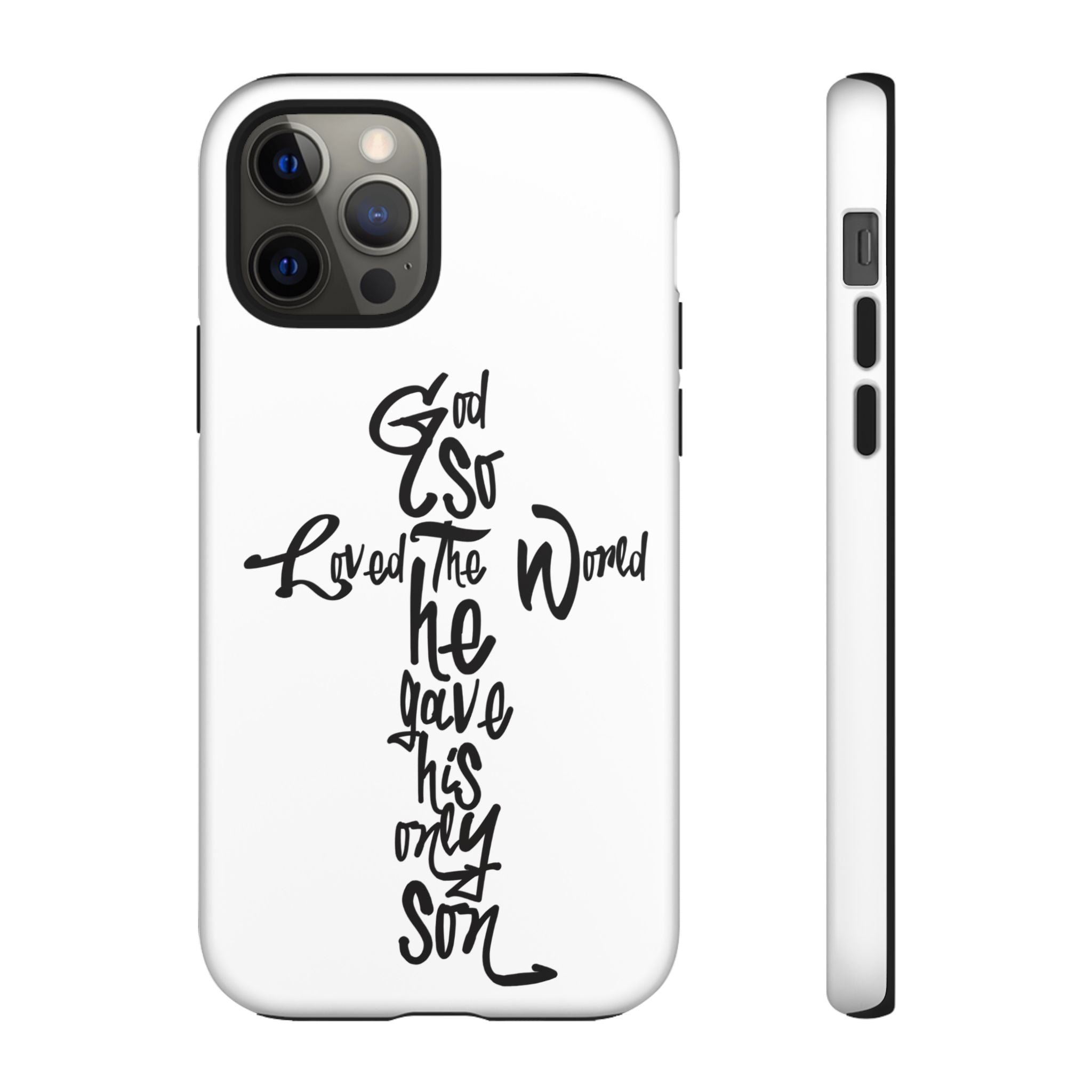 John 3:16 Bible Verse Christian Cross Phone Case — “God So Loved the World He Gave His Only Son”