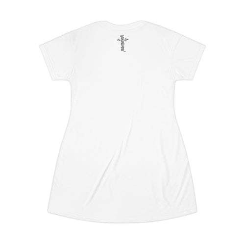 Christian Cross T‑Shirt Dress — "For God So Loved the World He Gave His Only Son" Religious Tee Dress