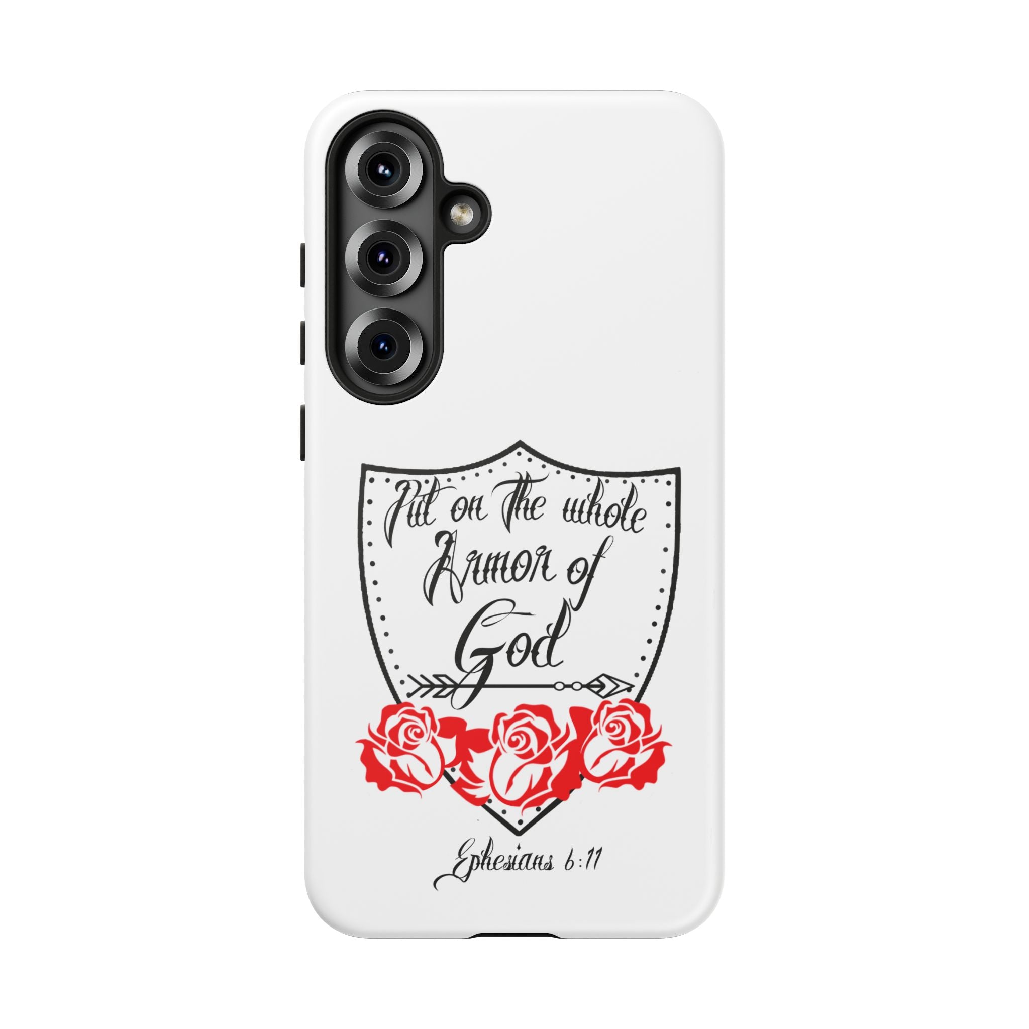 Armor of God Phone Case — Ephesians 6:11 Christian Floral Protective Cover