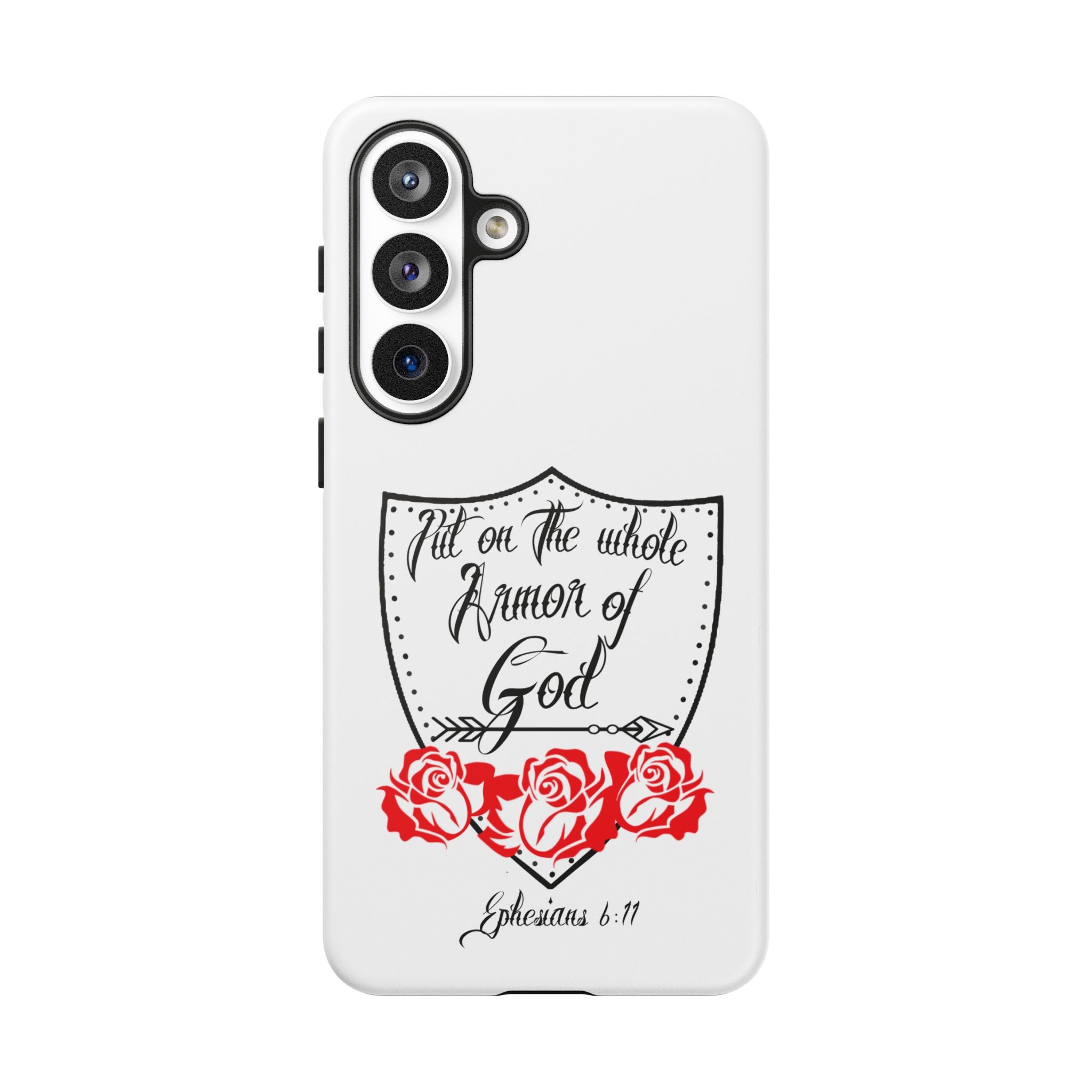 Armor of God Phone Case — Ephesians 6:11 Christian Floral Protective Cover