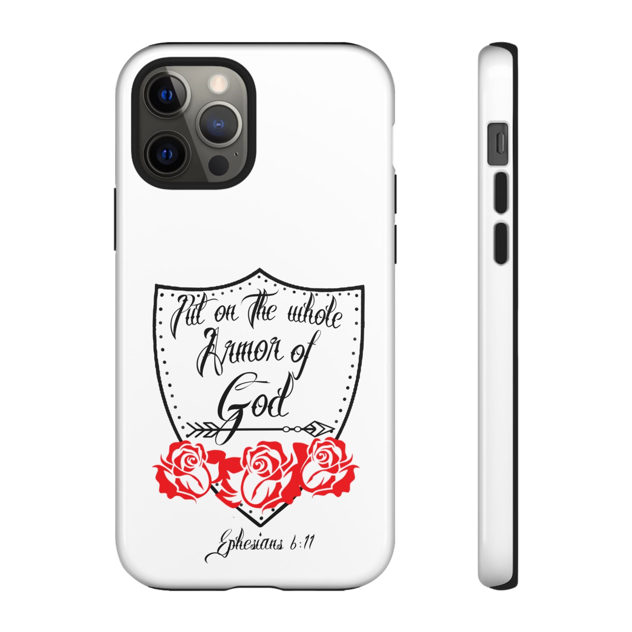 Armor of God Phone Case — Ephesians 6:11 Christian Floral Protective Cover