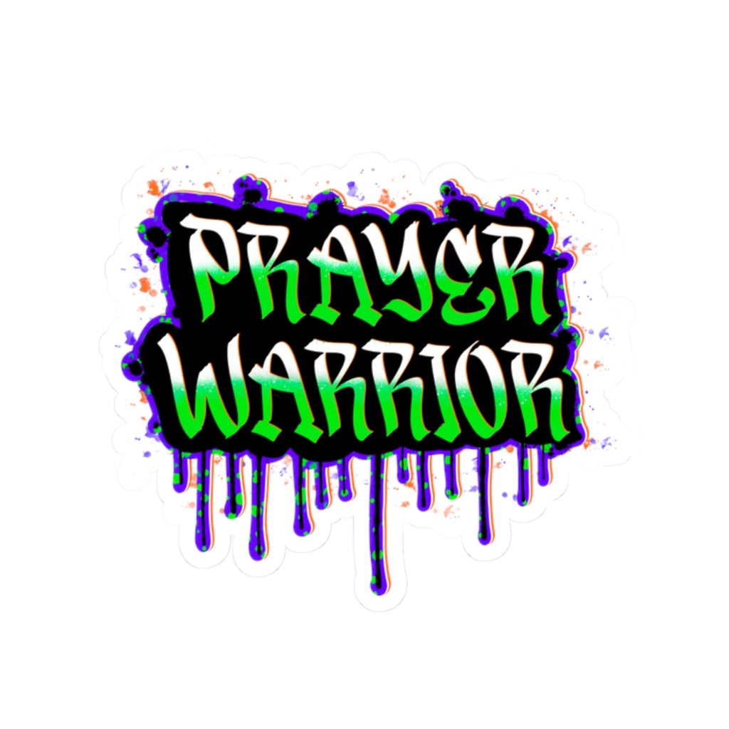 Prayer Warrior Grafitti Art Sticker