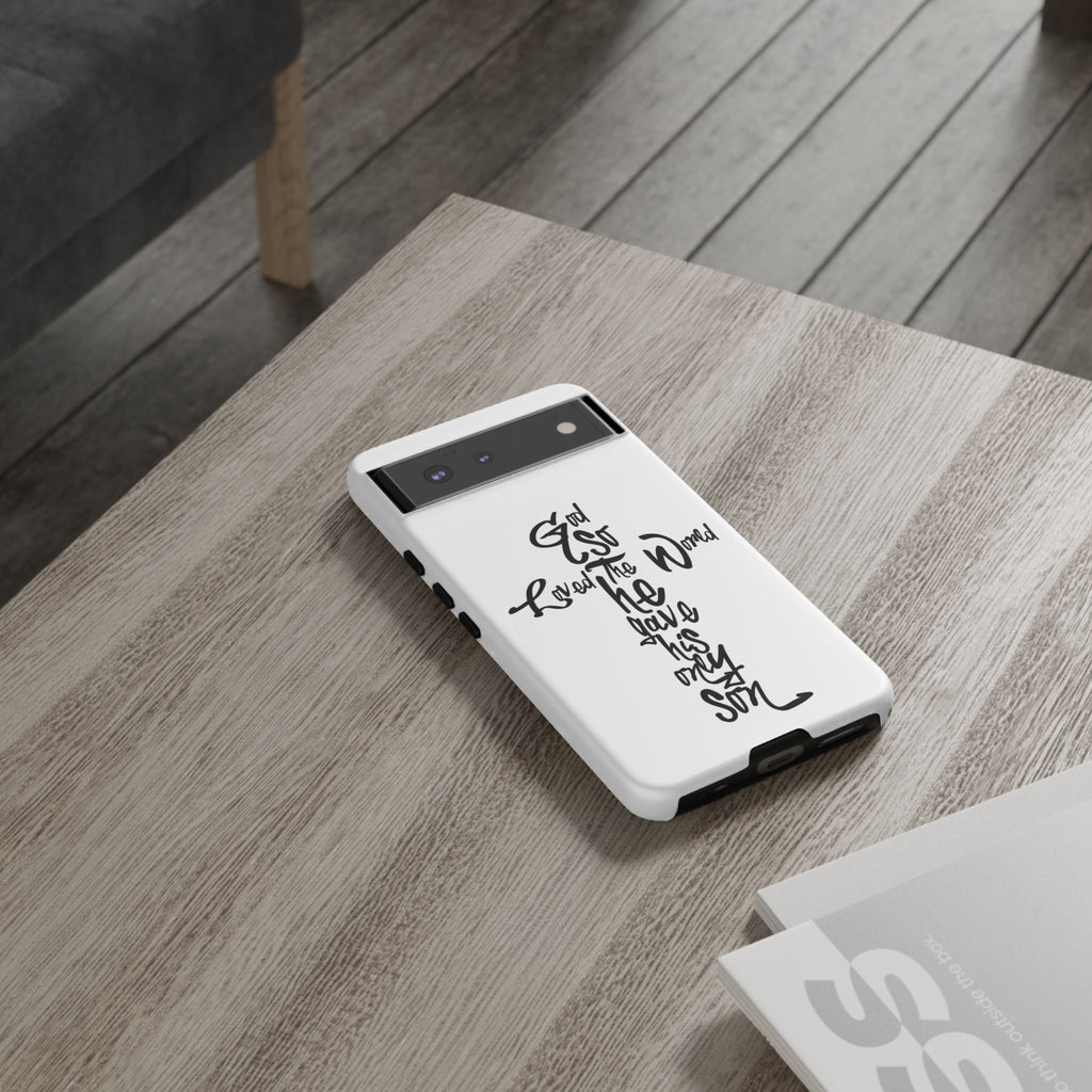 John 3:16 Bible Verse Christian Cross Phone Case — “God So Loved the World He Gave His Only Son”