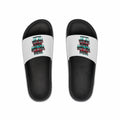 Slide Sandals — Jeremiah 29:11 Graffiti Bible Verse Pool Slides for Men