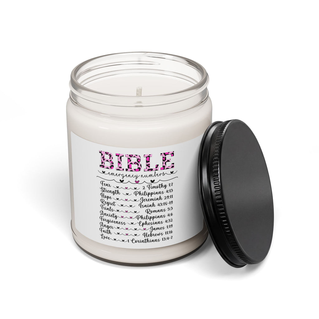 Emergency Bible Verse Scripture Scented Soy Candle, 9oz