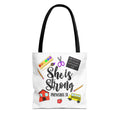 She Is Strong Proverbs 31 Teachers Tote