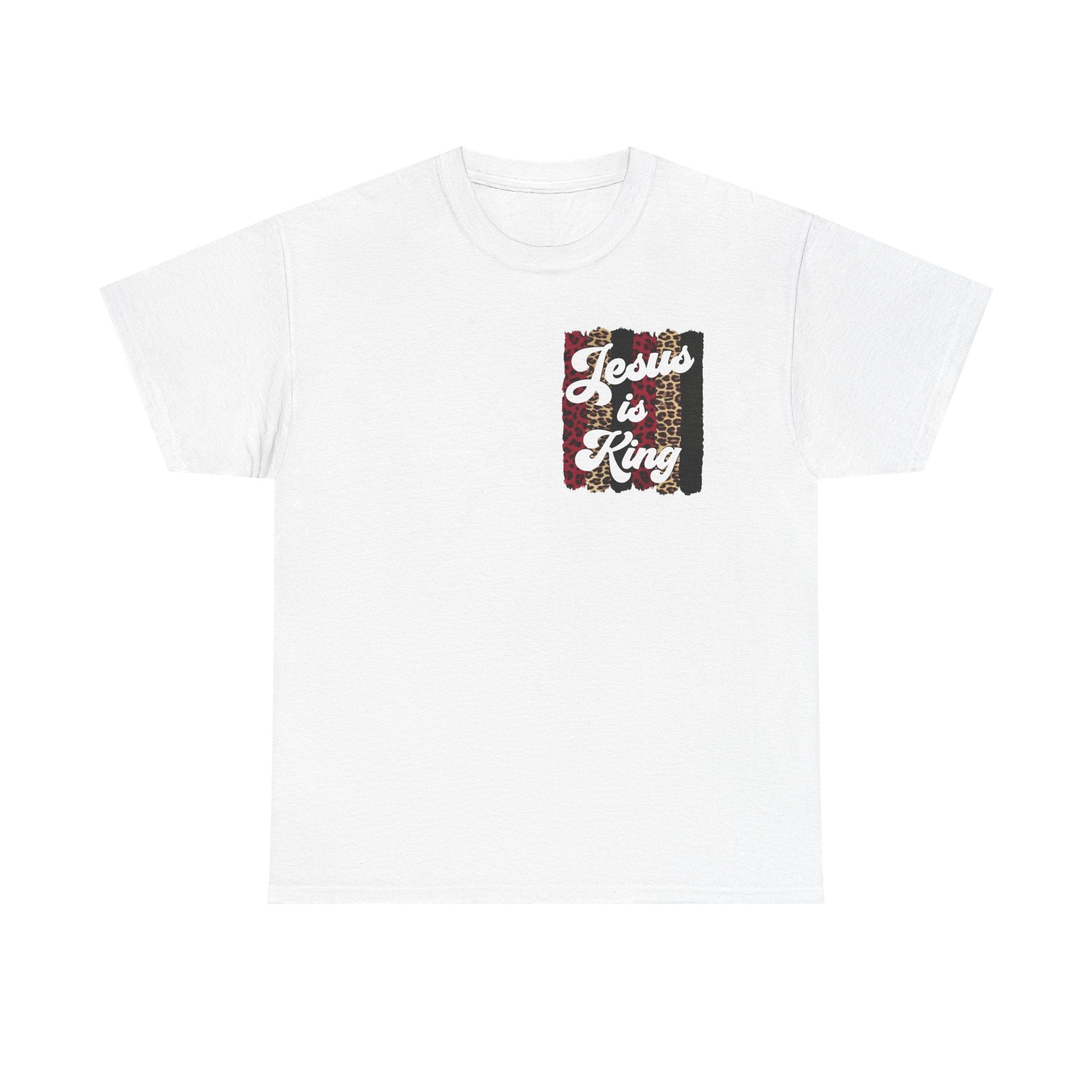 Jesus Is King Leopard Stripe Tee