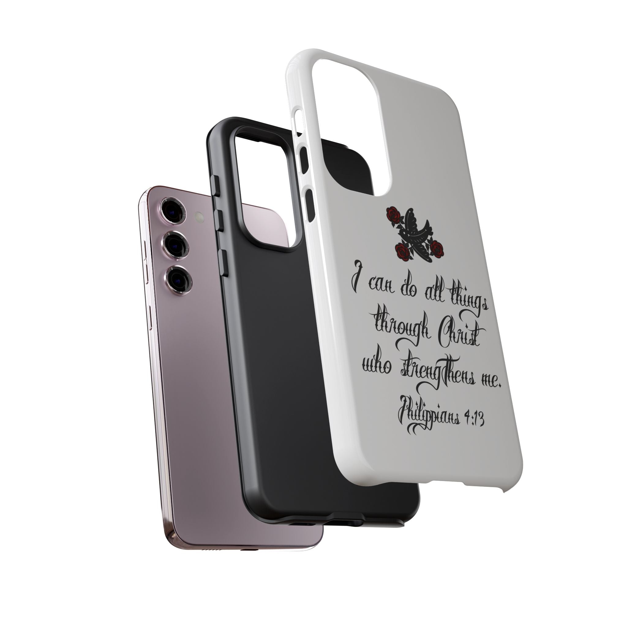 Christian Phone Case — "I can do all things through Christ" (Philippians 4:13)