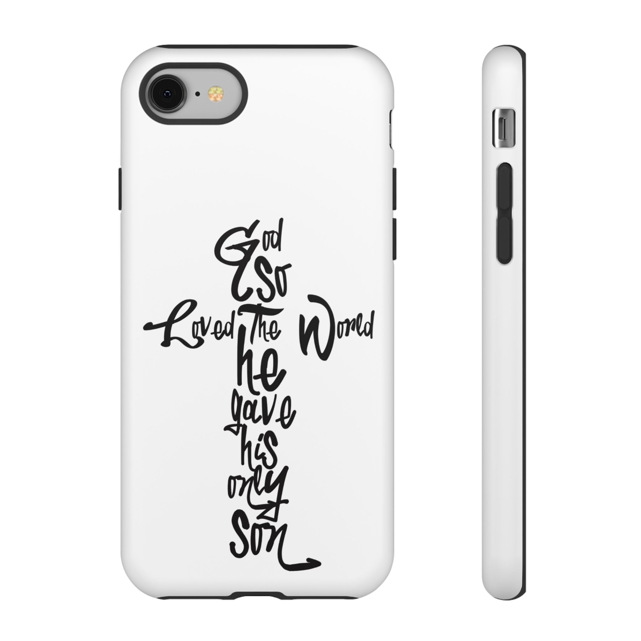 John 3:16 Bible Verse Christian Cross Phone Case — “God So Loved the World He Gave His Only Son”