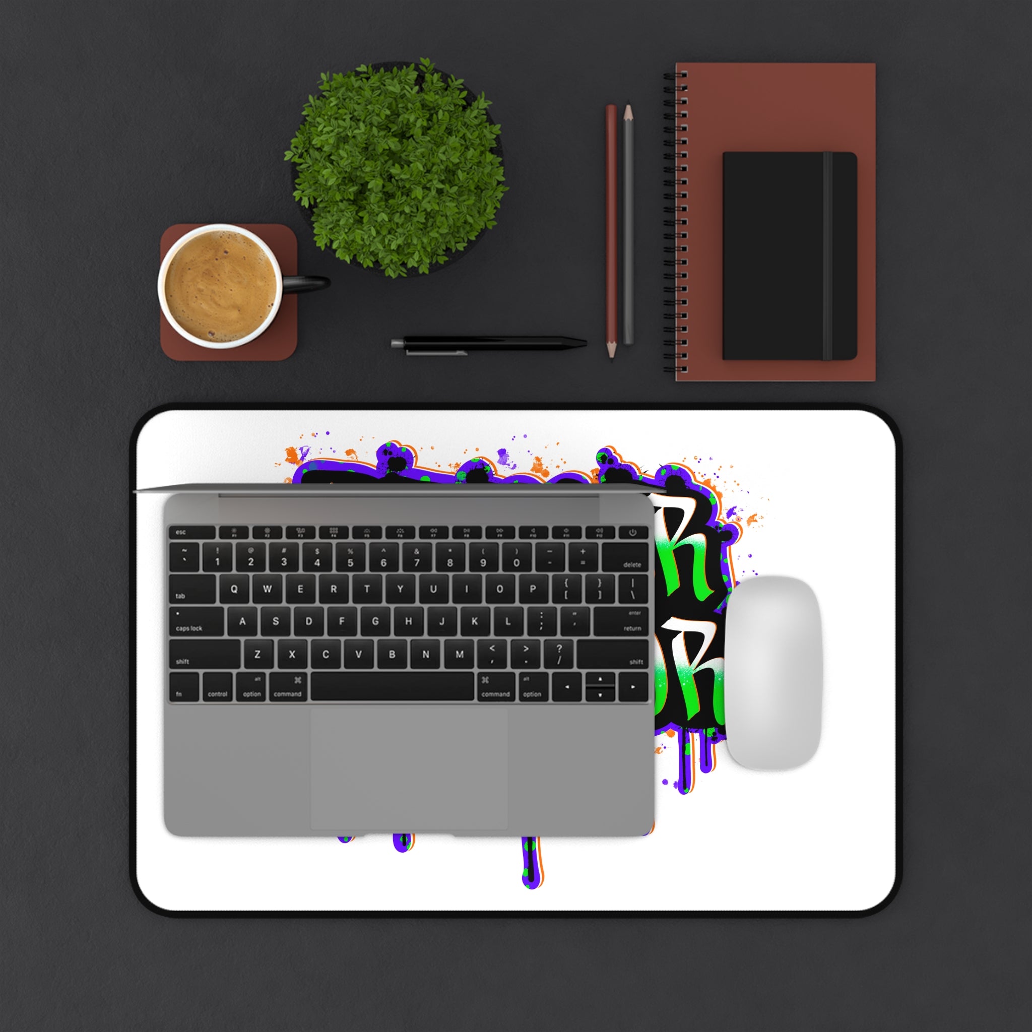Prayer Warrior Desk Mat — Graffiti Style Gaming/Office Mousepad