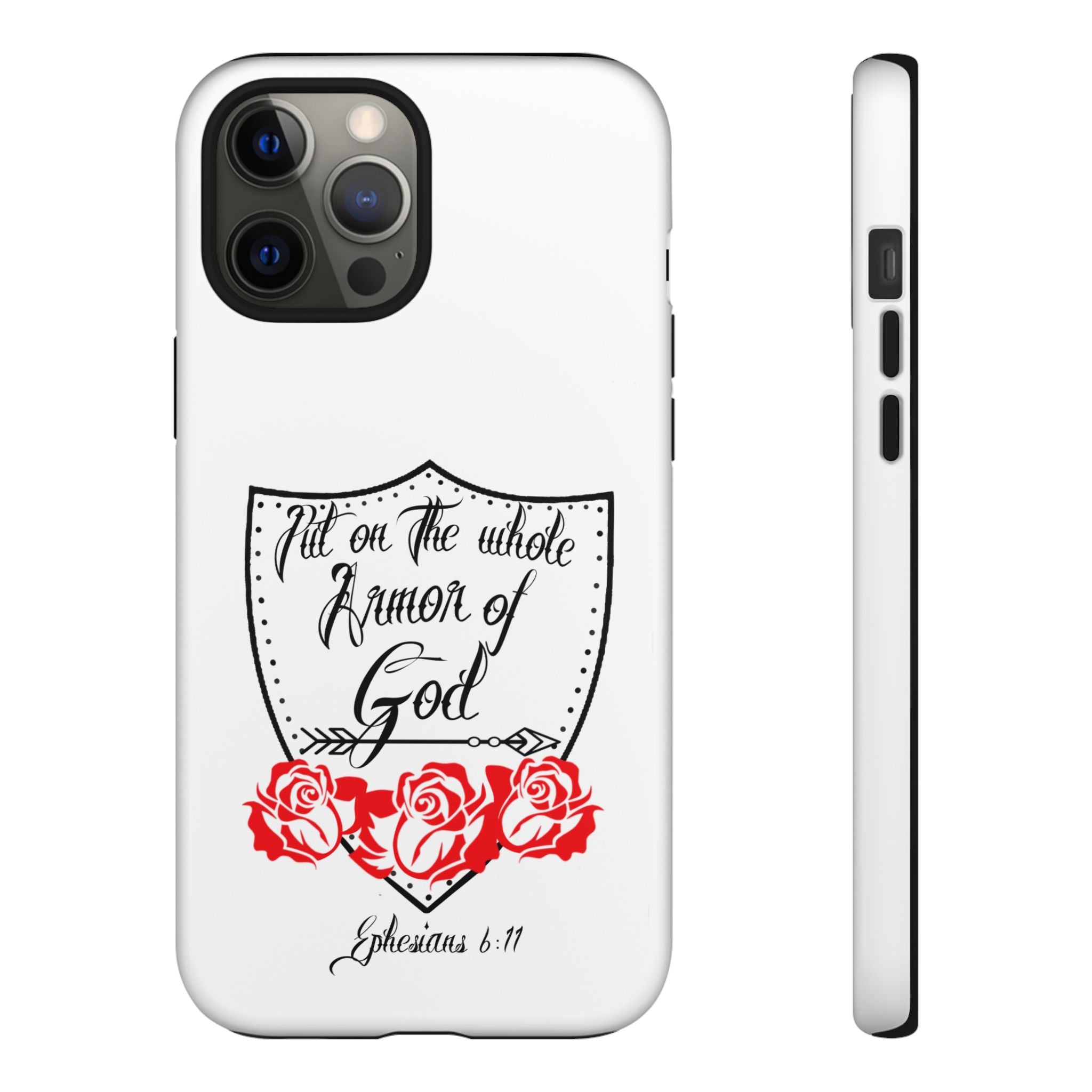 Armor of God Phone Case — Ephesians 6:11 Christian Floral Protective Cover