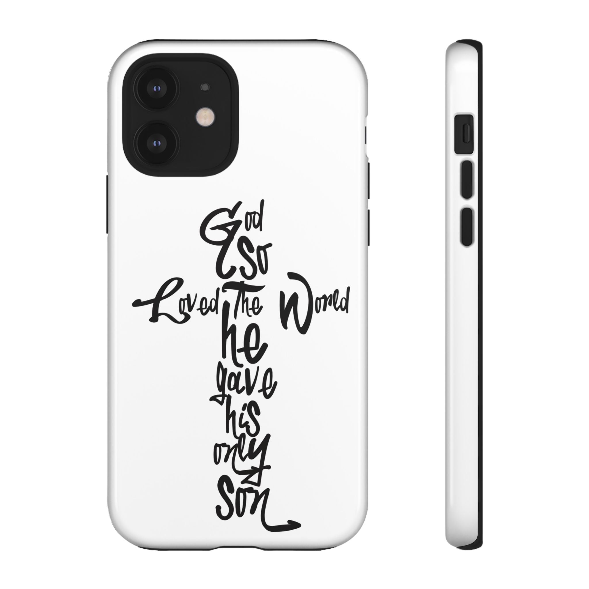 John 3:16 Bible Verse Christian Cross Phone Case — “God So Loved the World He Gave His Only Son”