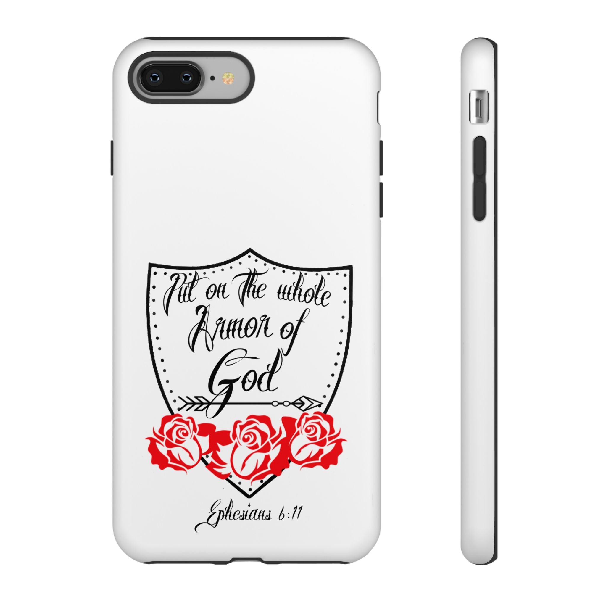 Armor of God Phone Case — Ephesians 6:11 Christian Floral Protective Cover