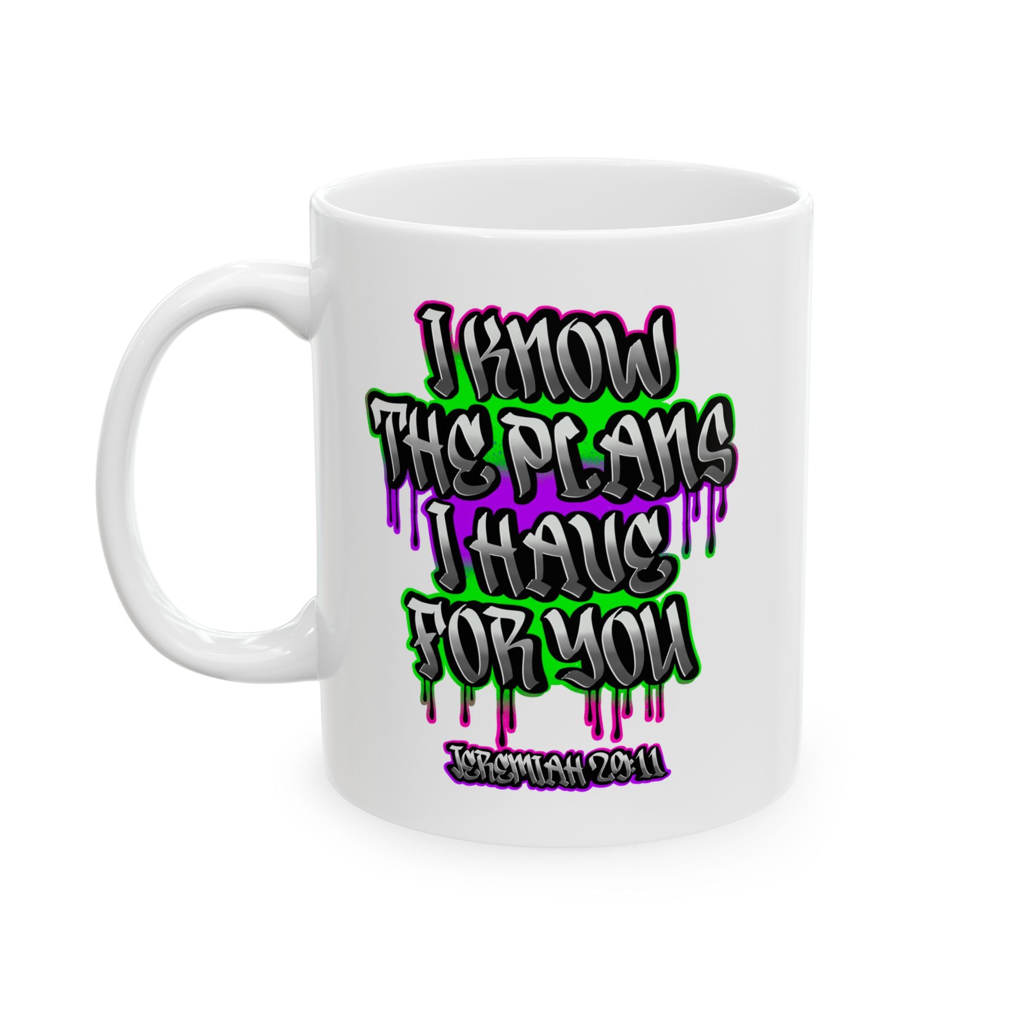 Ceramic Mug -Jeremiah 29:11 Bible Verse Graphic Coffee Cup (11oz/15oz)