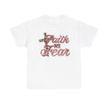 Faith Over Fear T-Shirt — Floral Leopard Cross Christian Tee