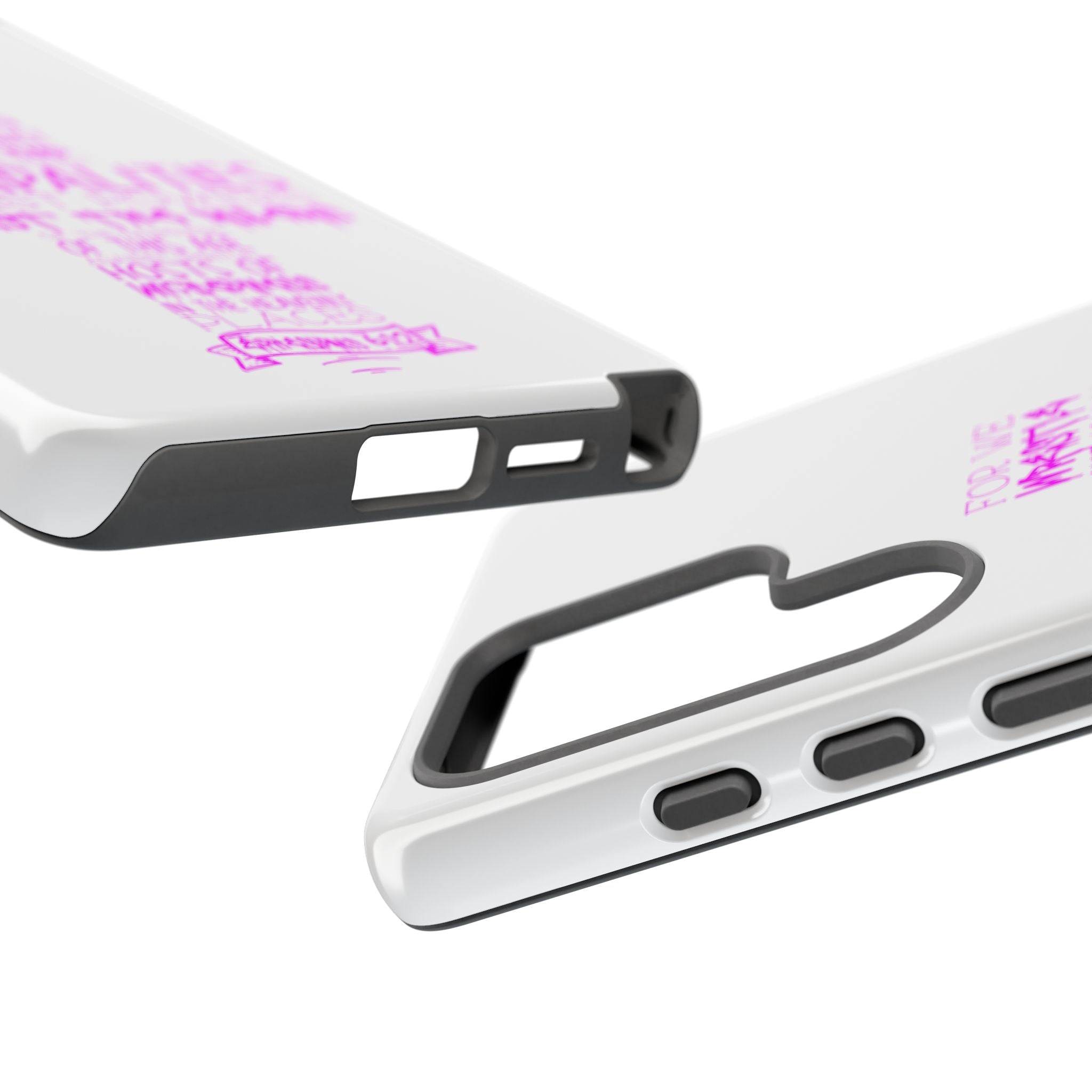 Armor of God Christian Cross Phone Case — Ephesians 6:12 Pink Typography Tough Case