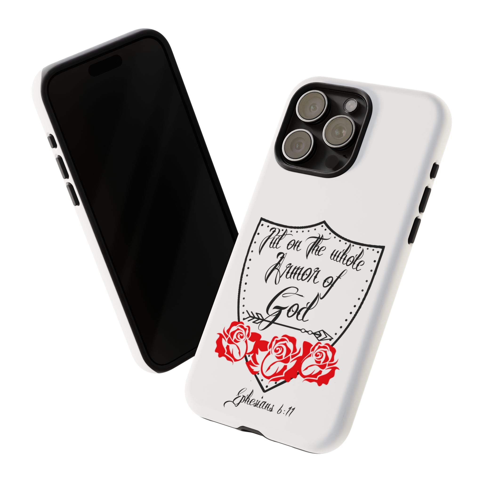 Armor of God Phone Case — Ephesians 6:11 Christian Floral Protective Cover