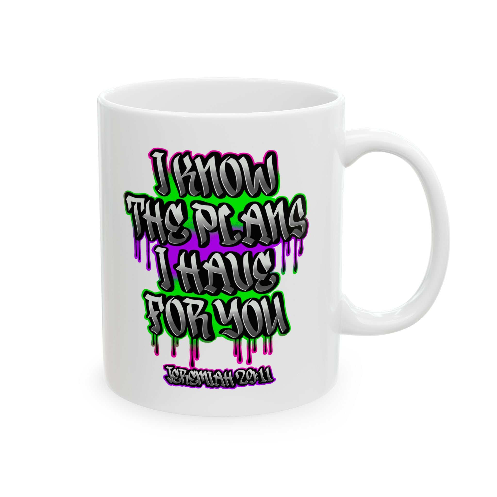 Ceramic Mug -Jeremiah 29:11 Bible Verse Graphic Coffee Cup (11oz/15oz)