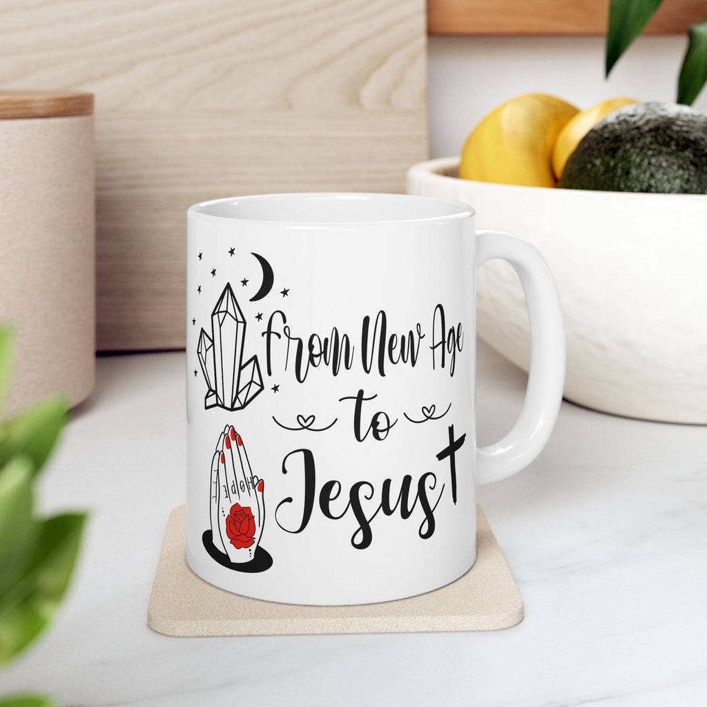 New Age to Jesus Christian Mug — Faith Coffee Cup (11oz, 15oz)