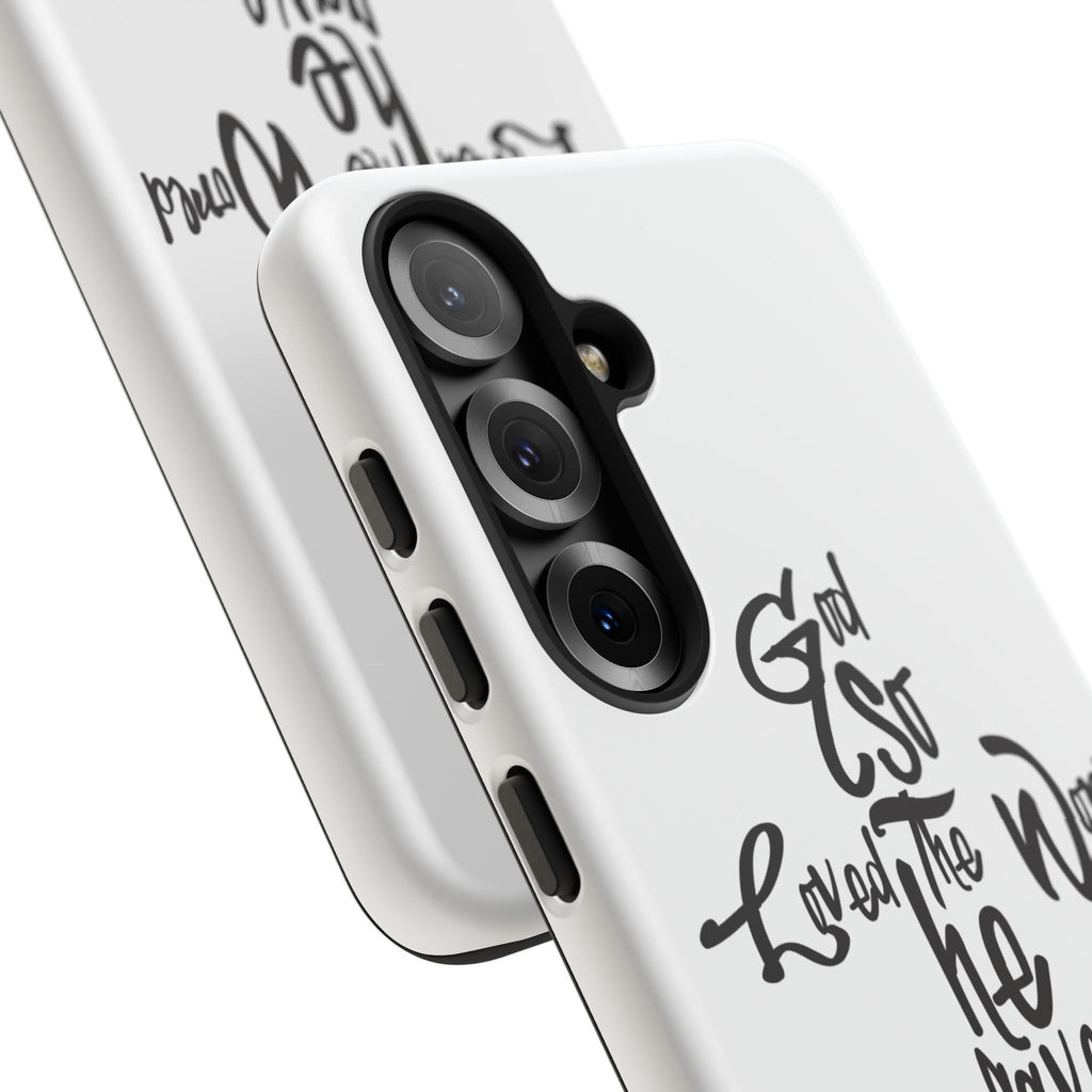 John 3:16 Bible Verse Christian Cross Phone Case — “God So Loved the World He Gave His Only Son”