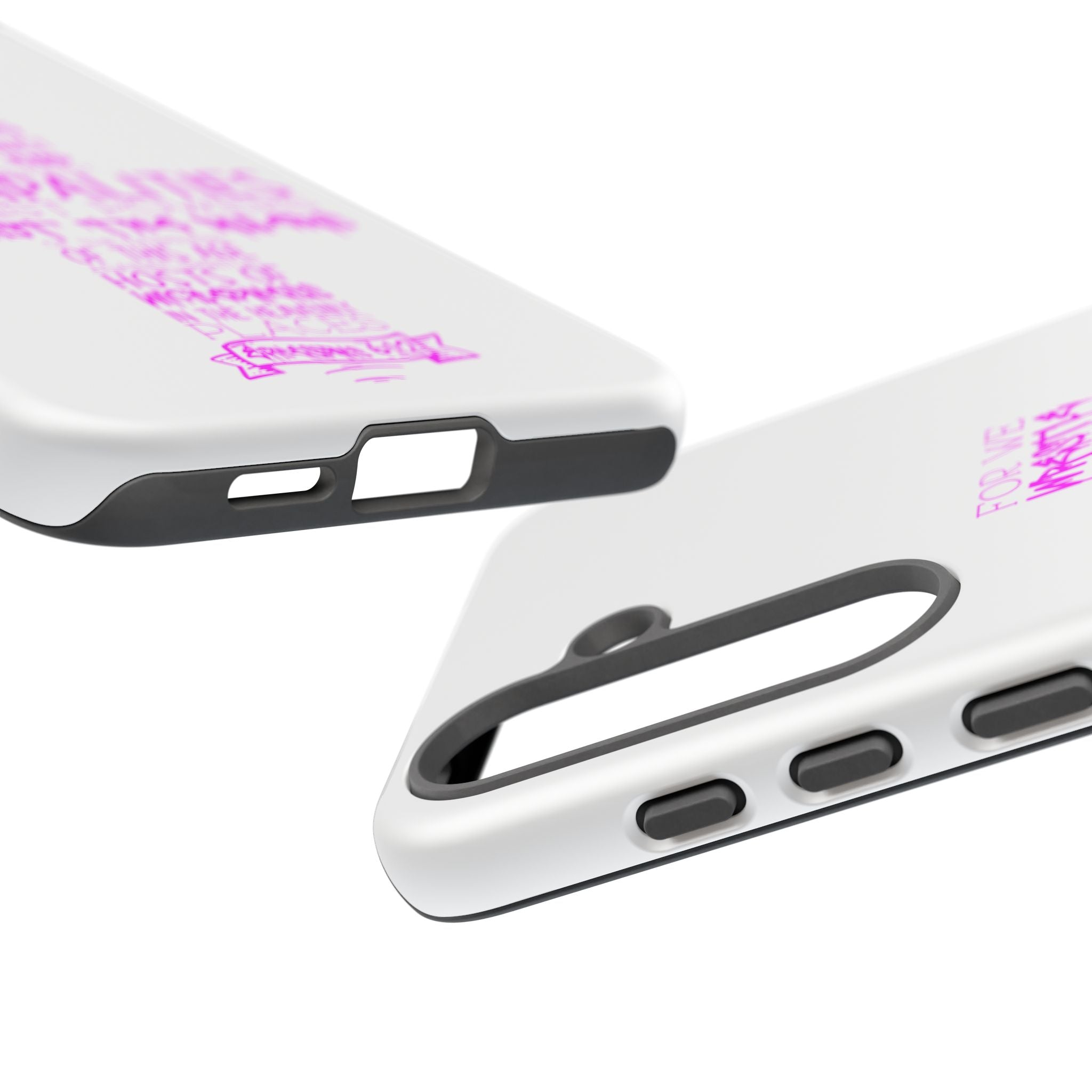 Armor of God Christian Cross Phone Case — Ephesians 6:12 Pink Typography Tough Case