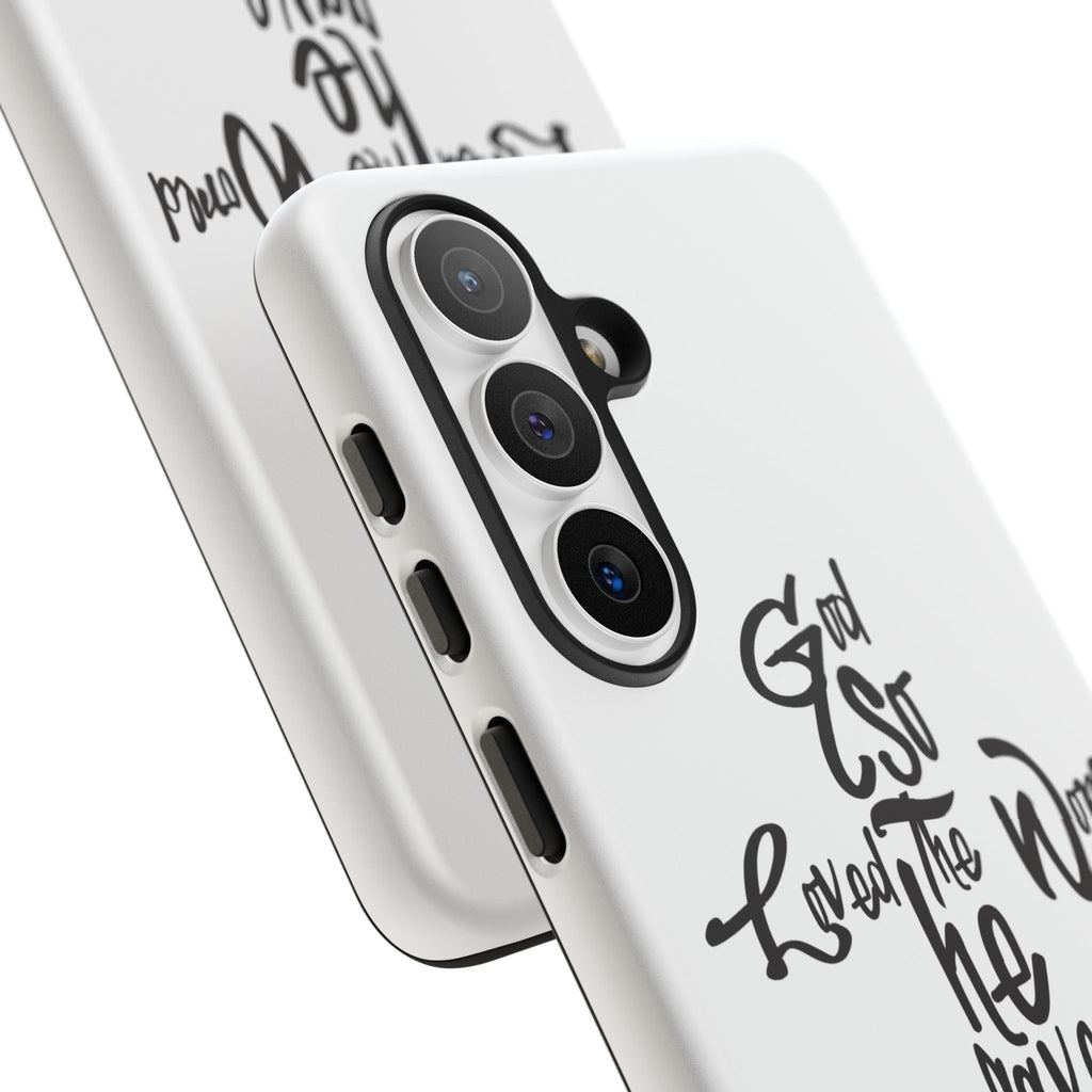 John 3:16 Bible Verse Christian Cross Phone Case — “God So Loved the World He Gave His Only Son”