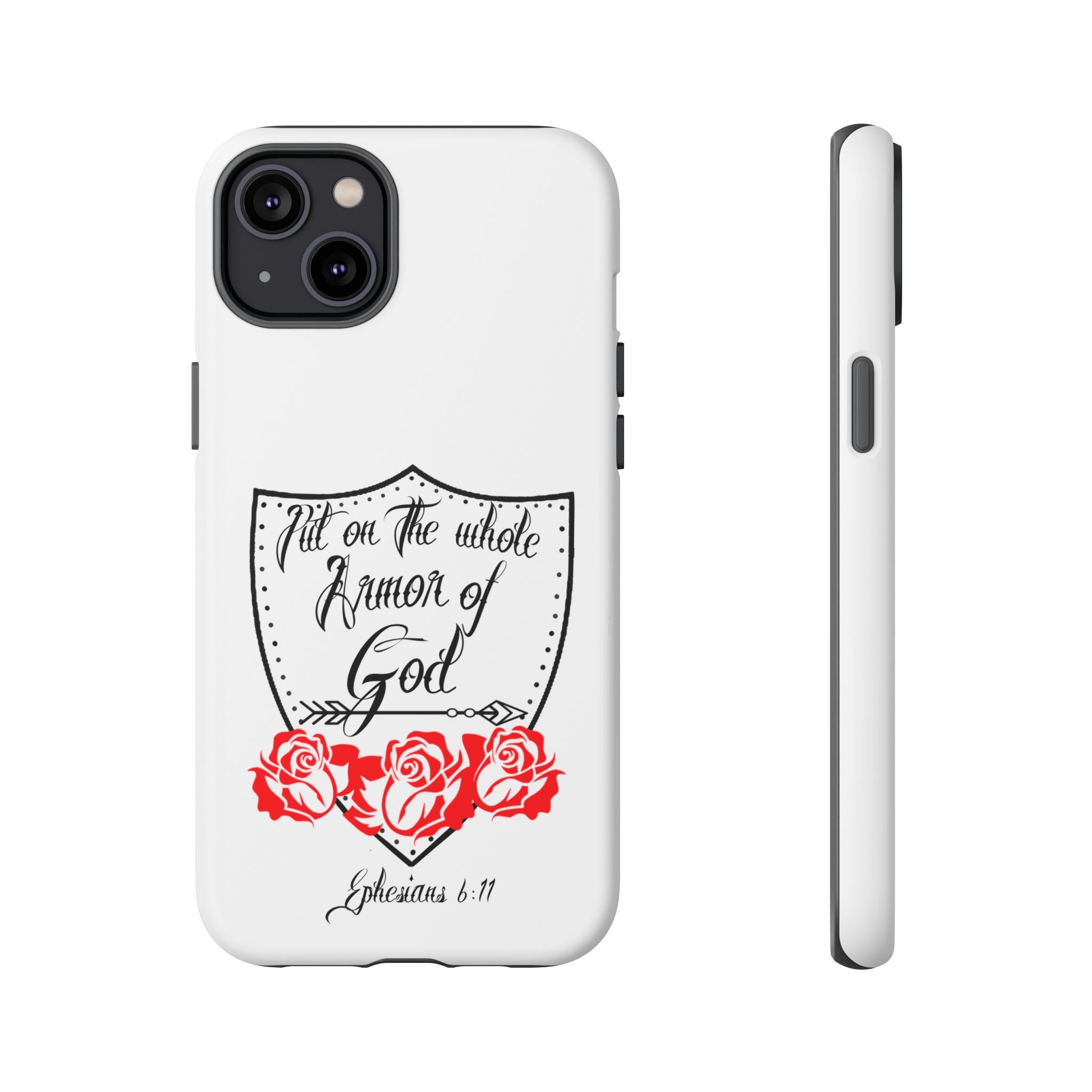 Armor of God Phone Case — Ephesians 6:11 Christian Floral Protective Cover