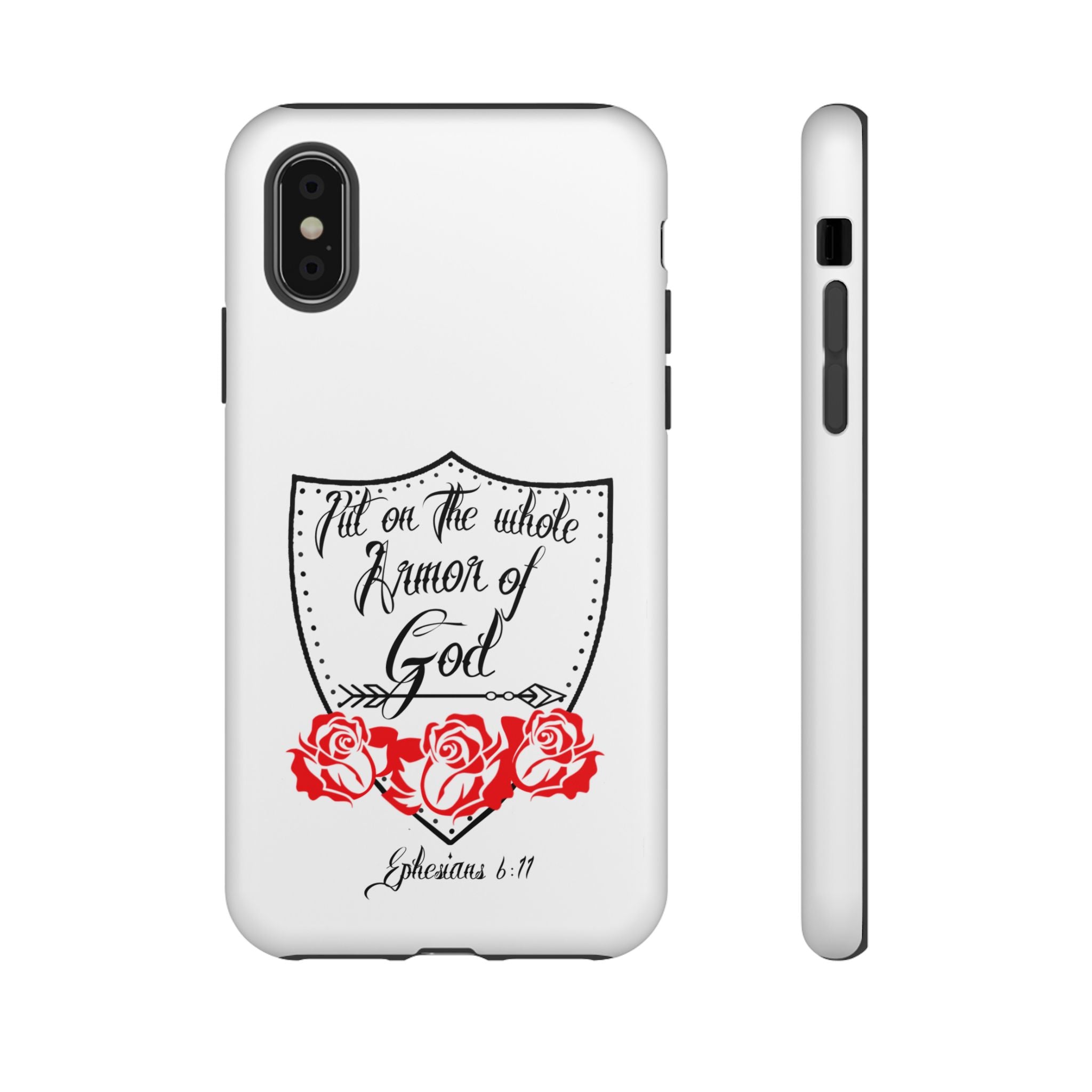 Armor of God Phone Case — Ephesians 6:11 Christian Floral Protective Cover