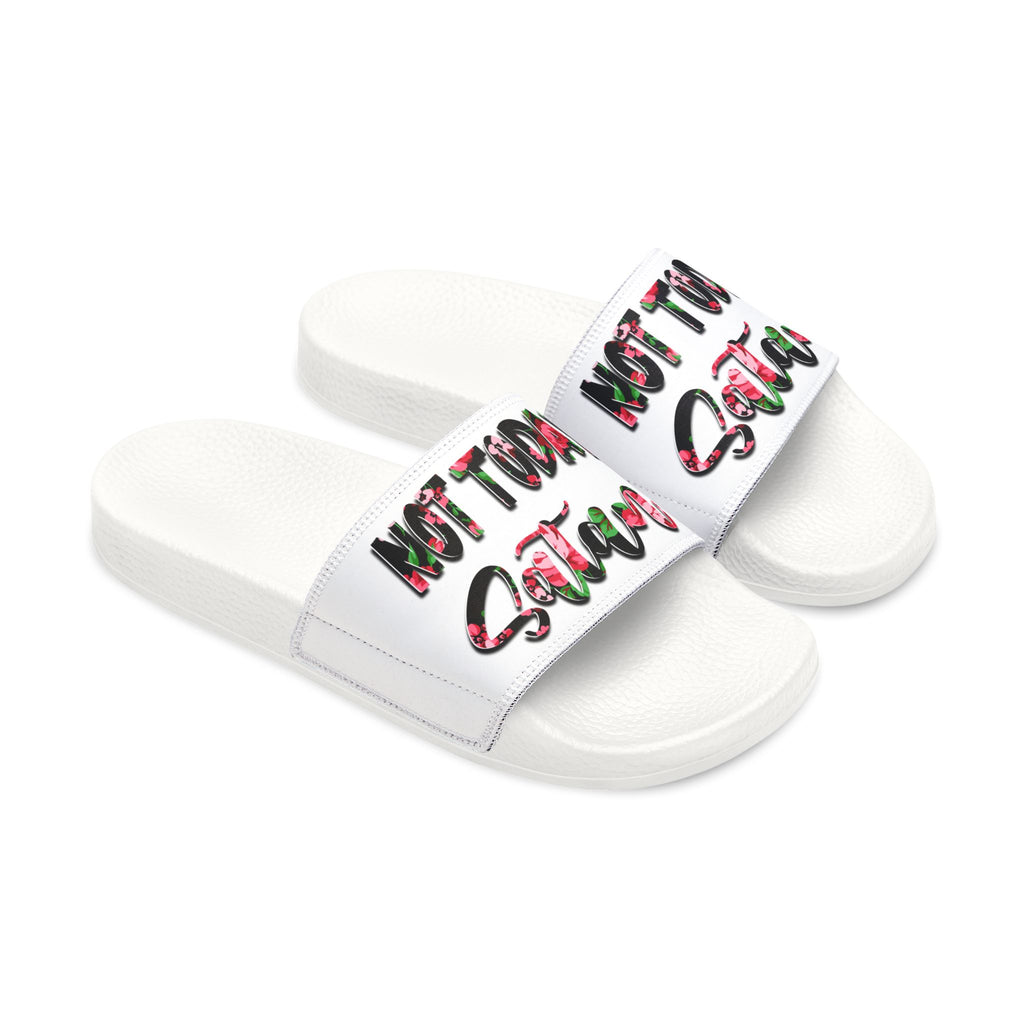 Not today Satan Christian Women's Removable-Strap Sandals