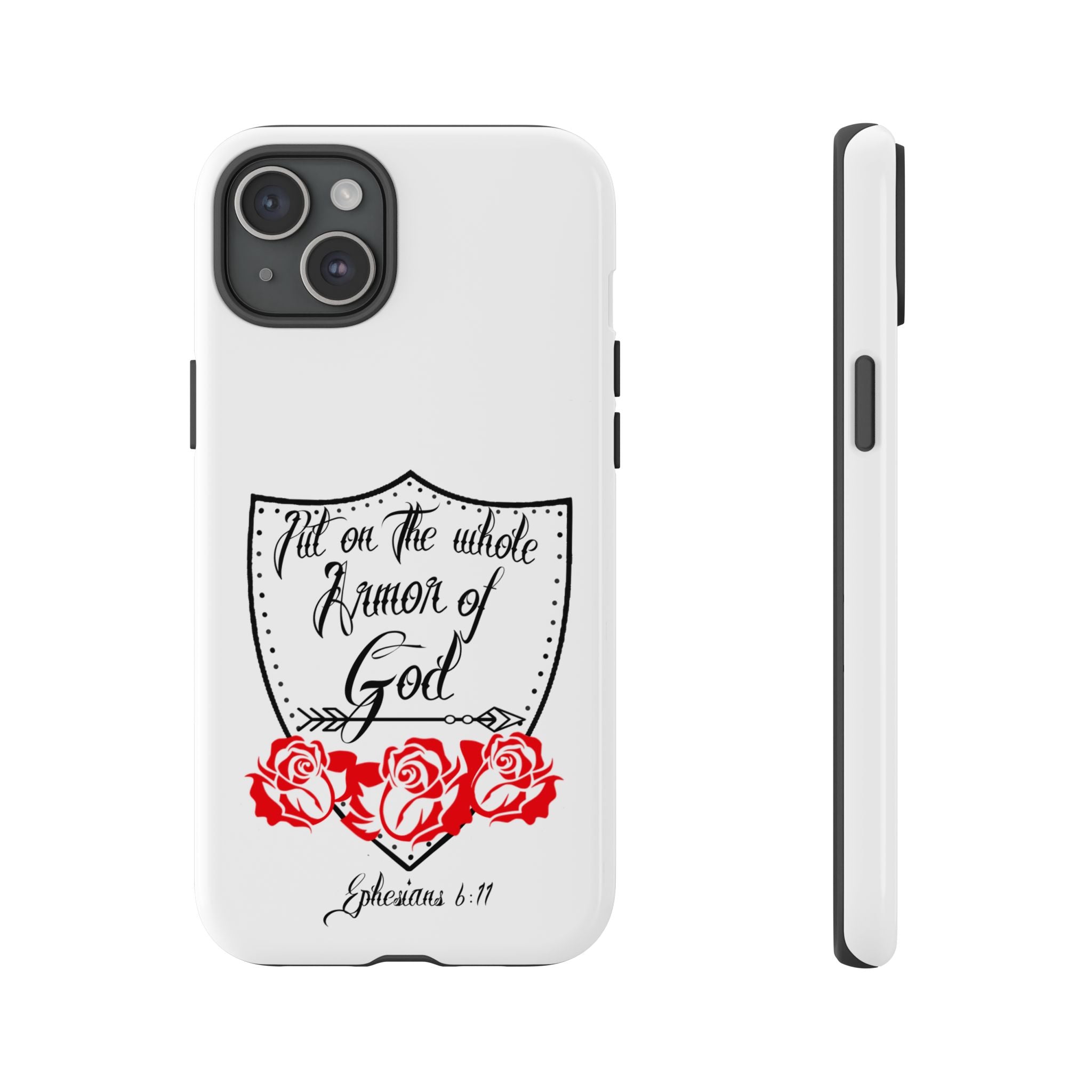 Armor of God Phone Case — Ephesians 6:11 Christian Floral Protective Cover