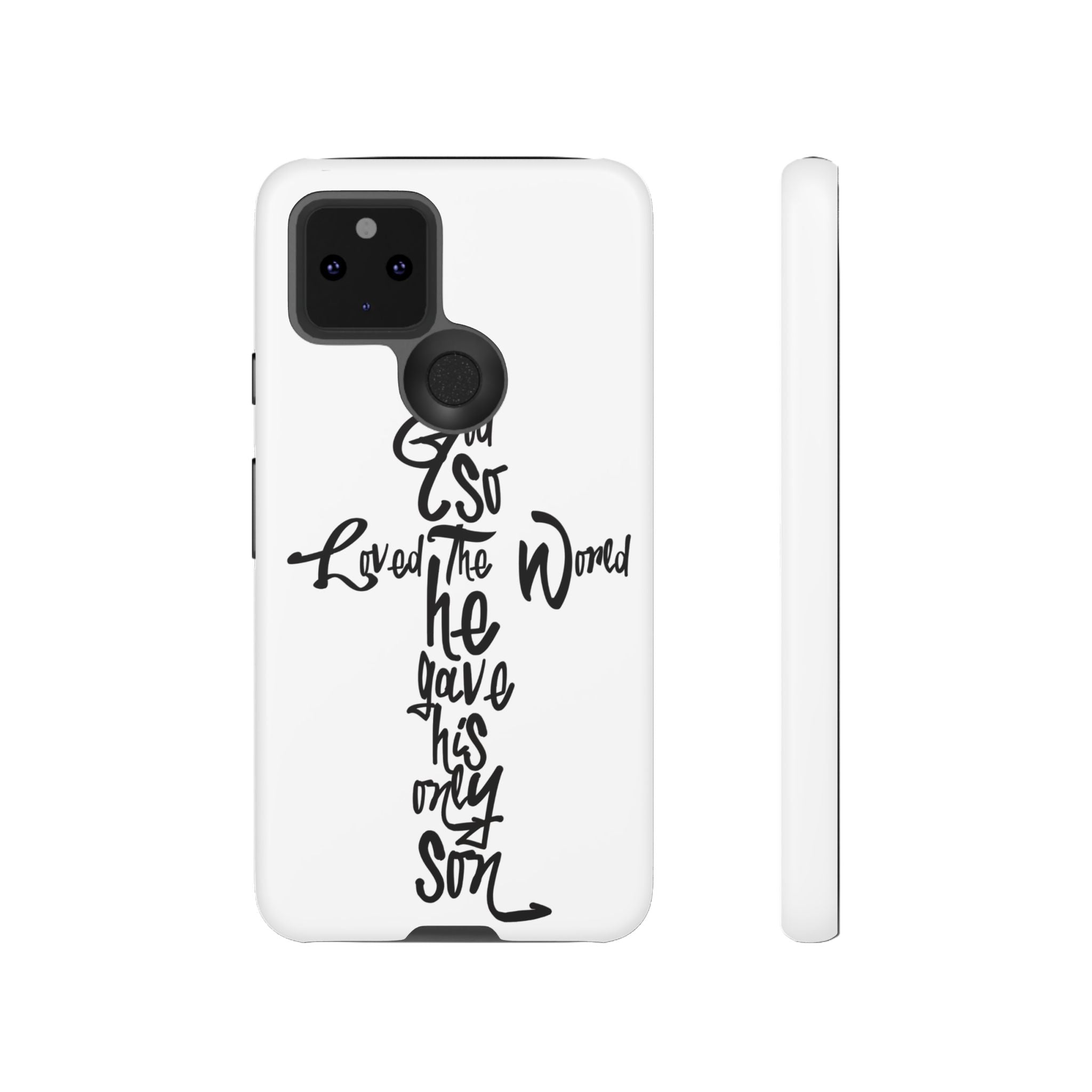 John 3:16 Bible Verse Christian Cross Phone Case — “God So Loved the World He Gave His Only Son”
