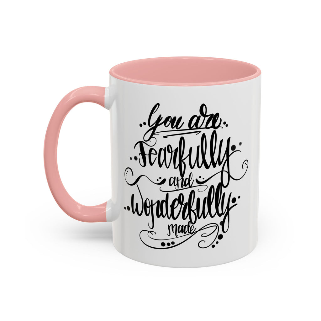 Inspirational Coffee Mug — "You Are Fearfully and Wonderfully Made" Accent Mug