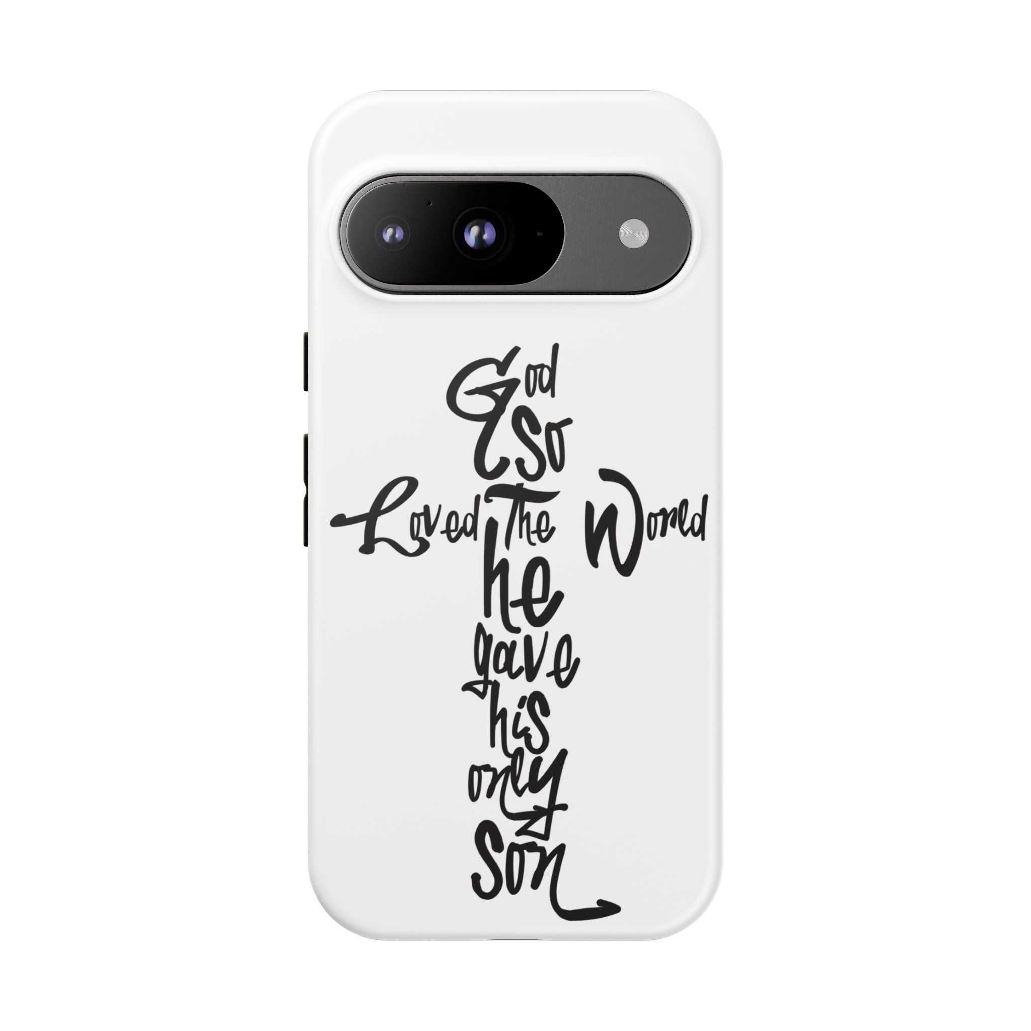 John 3:16 Bible Verse Christian Cross Phone Case — “God So Loved the World He Gave His Only Son”