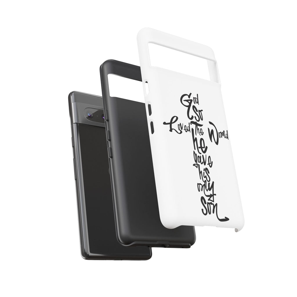 John 3:16 Bible Verse Christian Cross Phone Case — “God So Loved the World He Gave His Only Son”