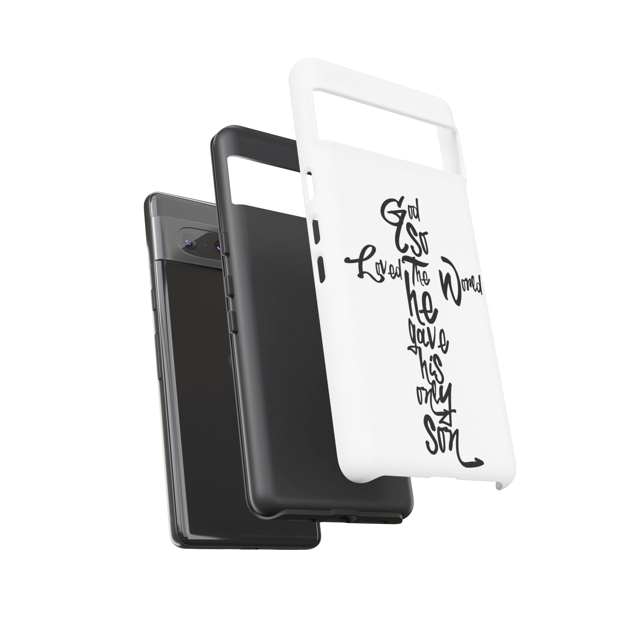 John 3:16 Bible Verse Christian Cross Phone Case — “God So Loved the World He Gave His Only Son”