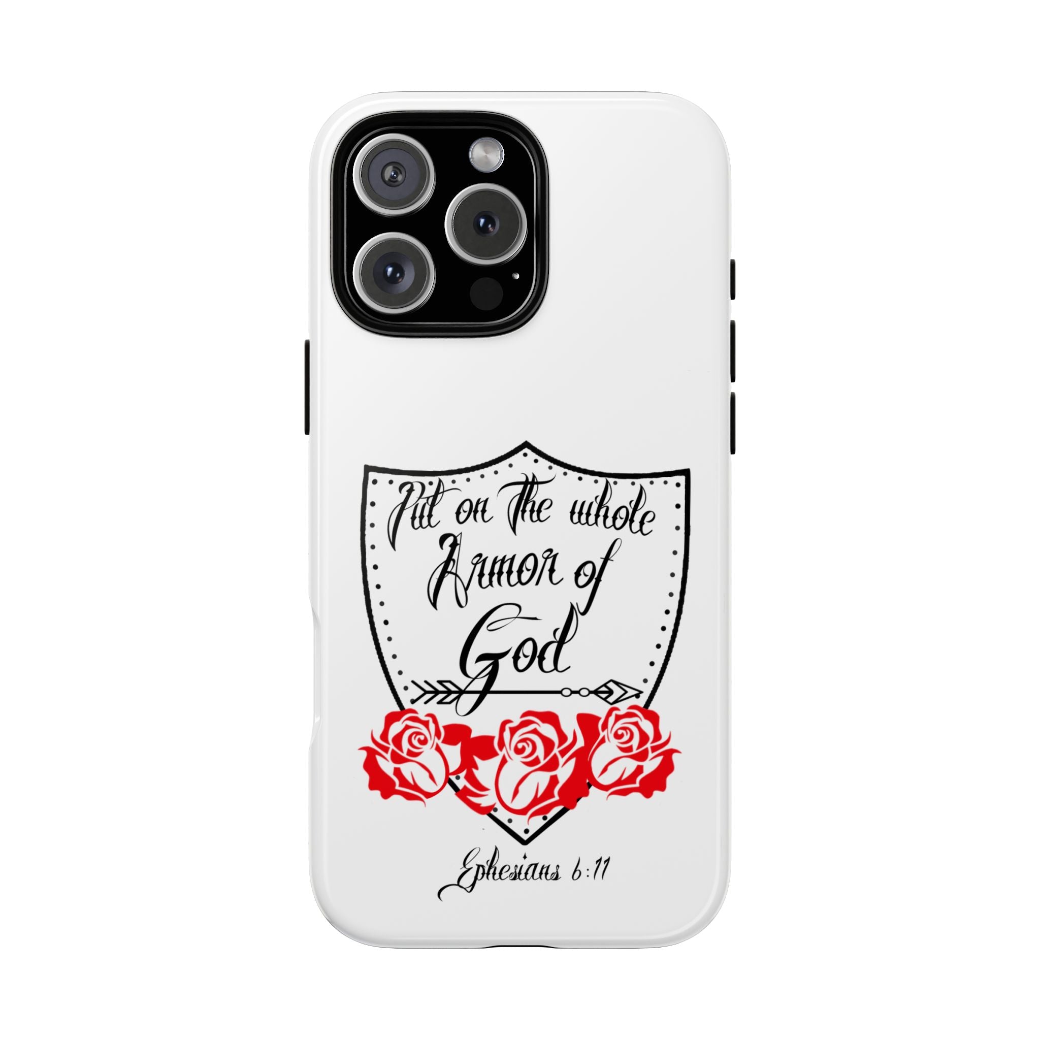 Armor of God Phone Case — Ephesians 6:11 Christian Floral Protective Cover