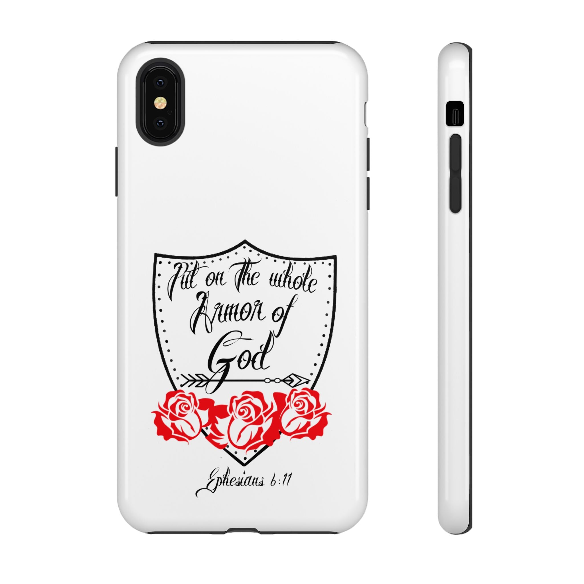 Armor of God Phone Case — Ephesians 6:11 Christian Floral Protective Cover