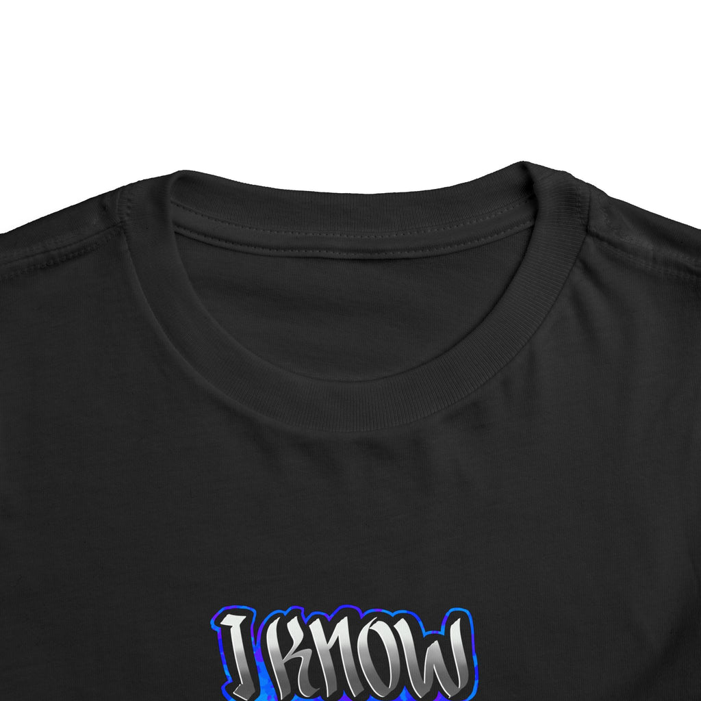 Toddler Tee — "I Know The Plans Ive A-Thought For You" Blue Drip Design