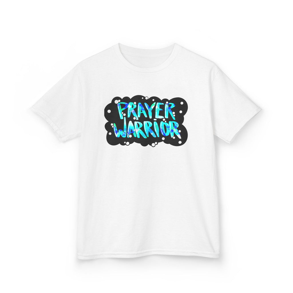 Prayer Warrior Kids T-Shirt — Colorful Faith Graphic Tee