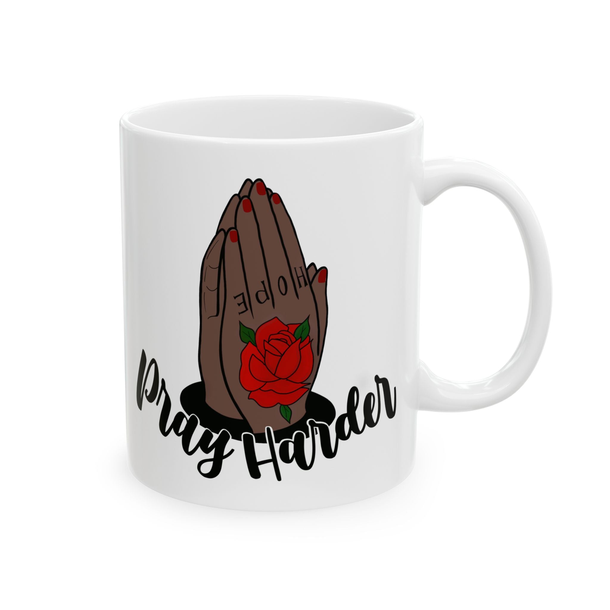 Prayer Warrior Ceramic Mug — Inspirational Faith Coffee Cup (11oz & 15oz)