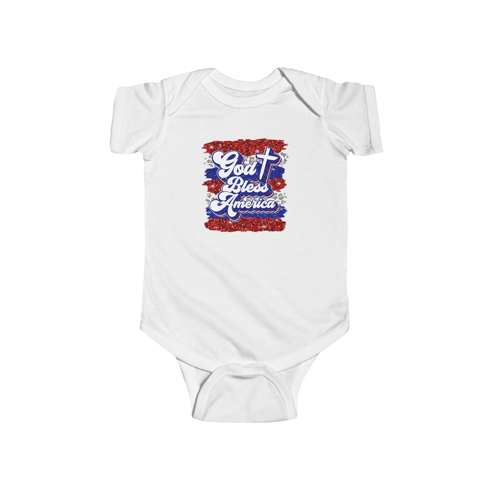 God Bless America Infant Bodysuit — Patriotic 4th of July Baby Onesie