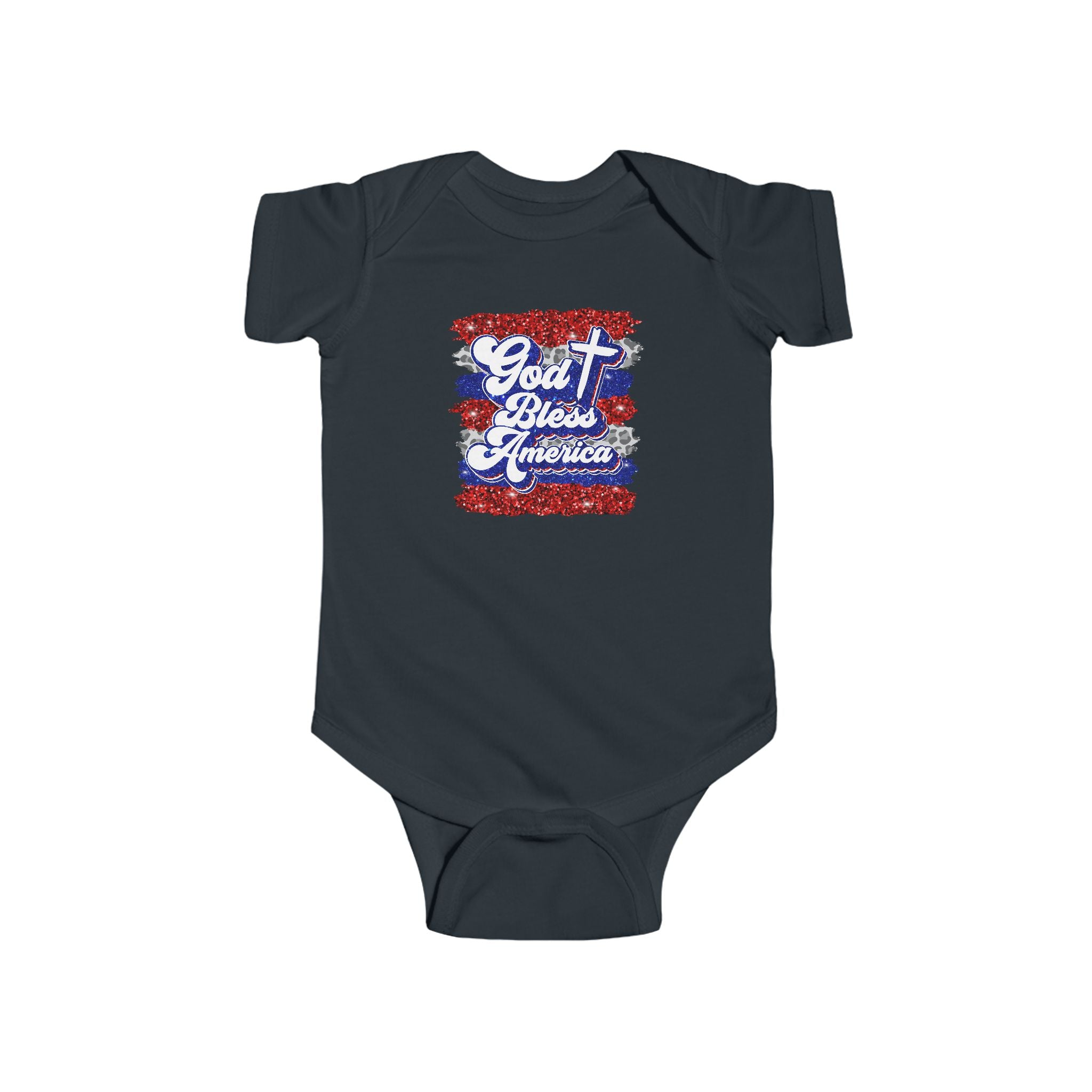God Bless America Infant Bodysuit — Patriotic 4th of July Baby Onesie